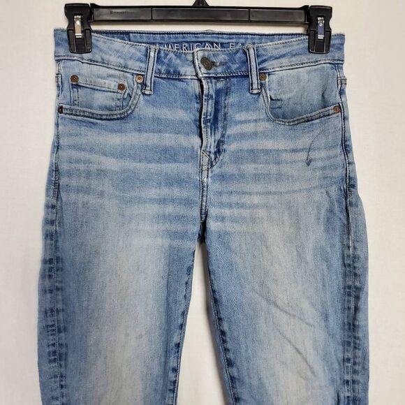 American Eagle Men’s Ne(x)t Level Flex Skinny Jeans 30x32 Gray Stretch Denim - Picture 2 of 9